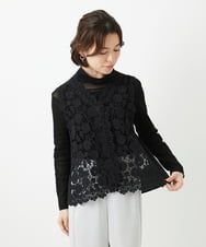 NHBGF81220 GIANNI LO GIUDICE(小さいサイズ)(メゾン ドゥ サンク) ケミカルレースジレ ブラウン