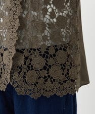 NHBGF81220 GIANNI LO GIUDICE(小さいサイズ)(メゾン ドゥ サンク) ケミカルレースジレ ブラウン