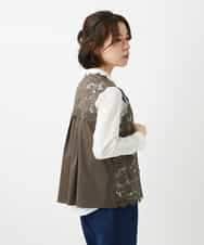 NHBGF81220 GIANNI LO GIUDICE(小さいサイズ)(メゾン ドゥ サンク) ケミカルレースジレ ブラウン