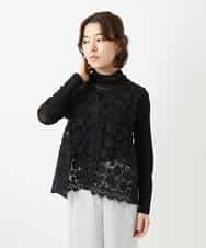 NHBGF81220 GIANNI LO GIUDICE(小さいサイズ)(メゾン ドゥ サンク) ケミカルレースジレ ブラウン