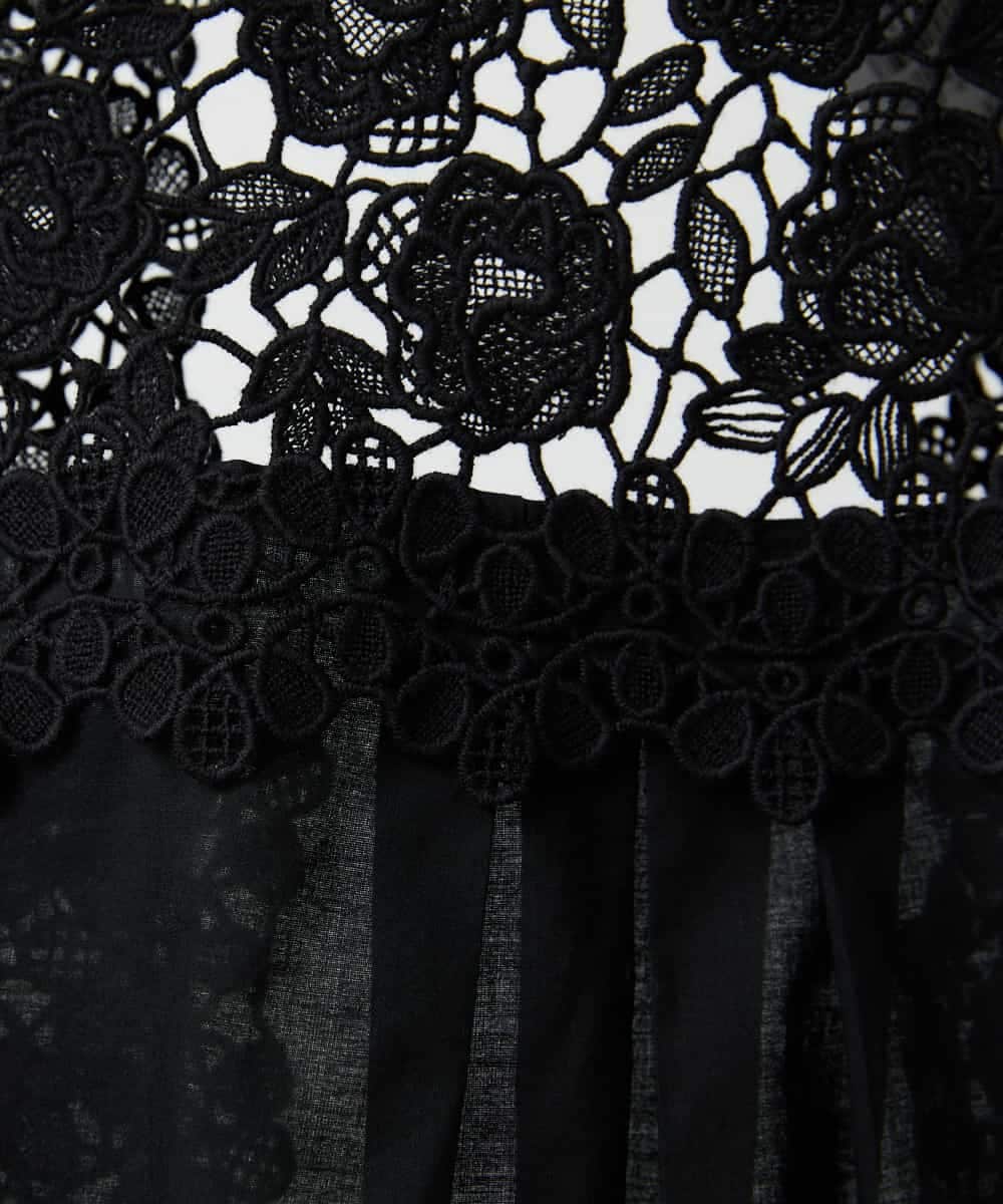 NHBGF81220 GIANNI LO GIUDICE(小さいサイズ)(メゾン ドゥ サンク) ケミカルレースジレ ブラウン