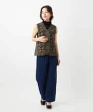 NHBGF81220 GIANNI LO GIUDICE(小さいサイズ)(メゾン ドゥ サンク) ケミカルレースジレ ブラウン