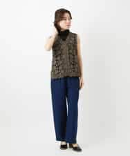 NHBGF81220 GIANNI LO GIUDICE(小さいサイズ)(メゾン ドゥ サンク) ケミカルレースジレ ブラウン