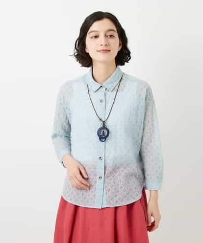 NHBGF83250 GIANNI LO GIUDICE(小さいサイズ) 塩縮ダイヤ柄ブラウス