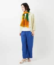 NHBGF83250 GIANNI LO GIUDICE(小さいサイズ)(メゾン ドゥ サンク) 塩縮ダイヤ柄ブラウス ライトブルー