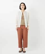 NHBGF83250 GIANNI LO GIUDICE(小さいサイズ)(メゾン ドゥ サンク) 塩縮ダイヤ柄ブラウス ライトブルー