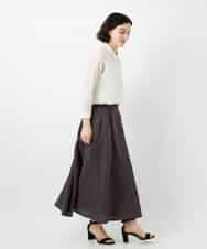 NHBGF83250 GIANNI LO GIUDICE(小さいサイズ)(メゾン ドゥ サンク) 塩縮ダイヤ柄ブラウス ライトブルー