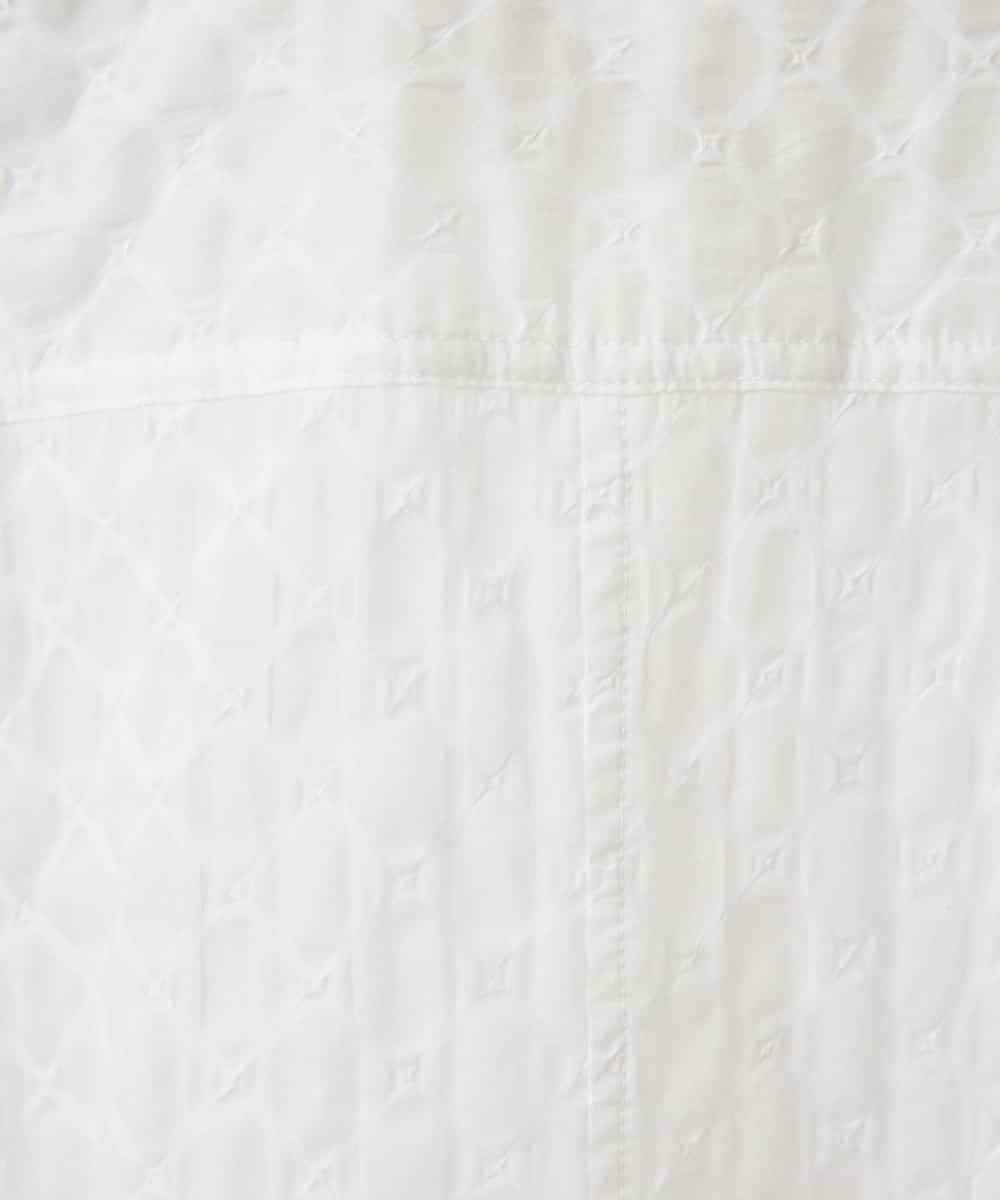 NHBGF83250 GIANNI LO GIUDICE(小さいサイズ)(メゾン ドゥ サンク) 塩縮ダイヤ柄ブラウス ライトブルー