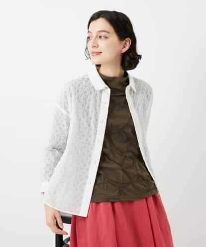 NHBGF83250 GIANNI LO GIUDICE(小さいサイズ) 塩縮ダイヤ柄ブラウス