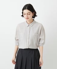 NHBGF84290 GIANNI LO GIUDICE(小さいサイズ)(メゾン ドゥ サンク) シルク混リラックスシャツ ベージュ