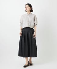 NHBGF84290 GIANNI LO GIUDICE(小さいサイズ)(メゾン ドゥ サンク) シルク混リラックスシャツ ベージュ