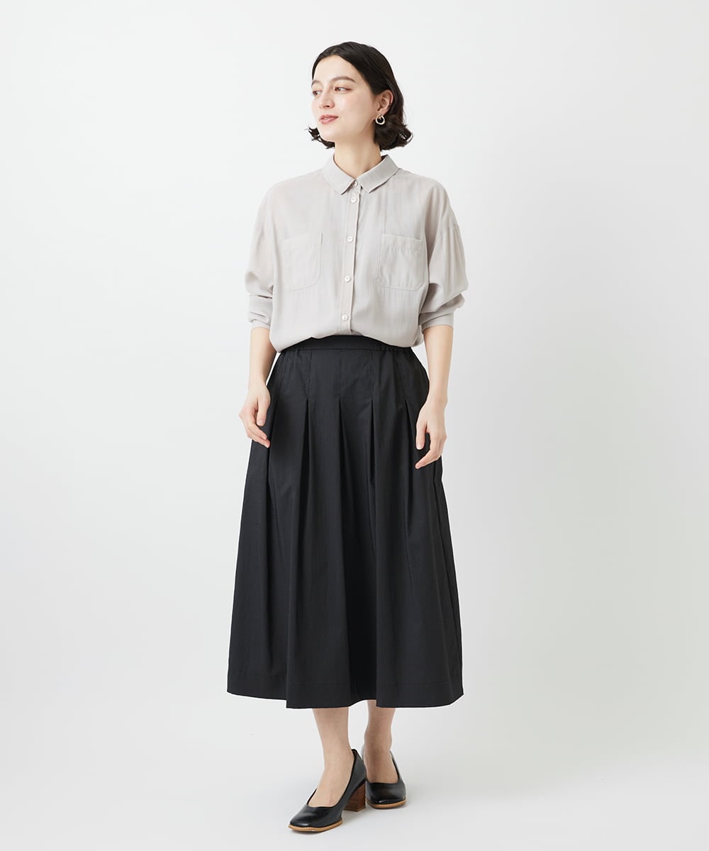 NHBGF84290 GIANNI LO GIUDICE(小さいサイズ)(メゾン ドゥ サンク) シルク混リラックスシャツ ベージュ
