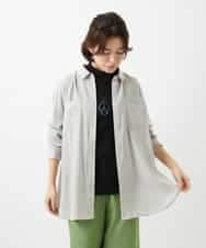 NHBGF84290 GIANNI LO GIUDICE(小さいサイズ)(メゾン ドゥ サンク) シルク混リラックスシャツ ベージュ