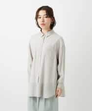 NHBGF84290 GIANNI LO GIUDICE(小さいサイズ)(メゾン ドゥ サンク) シルク混リラックスシャツ ベージュ