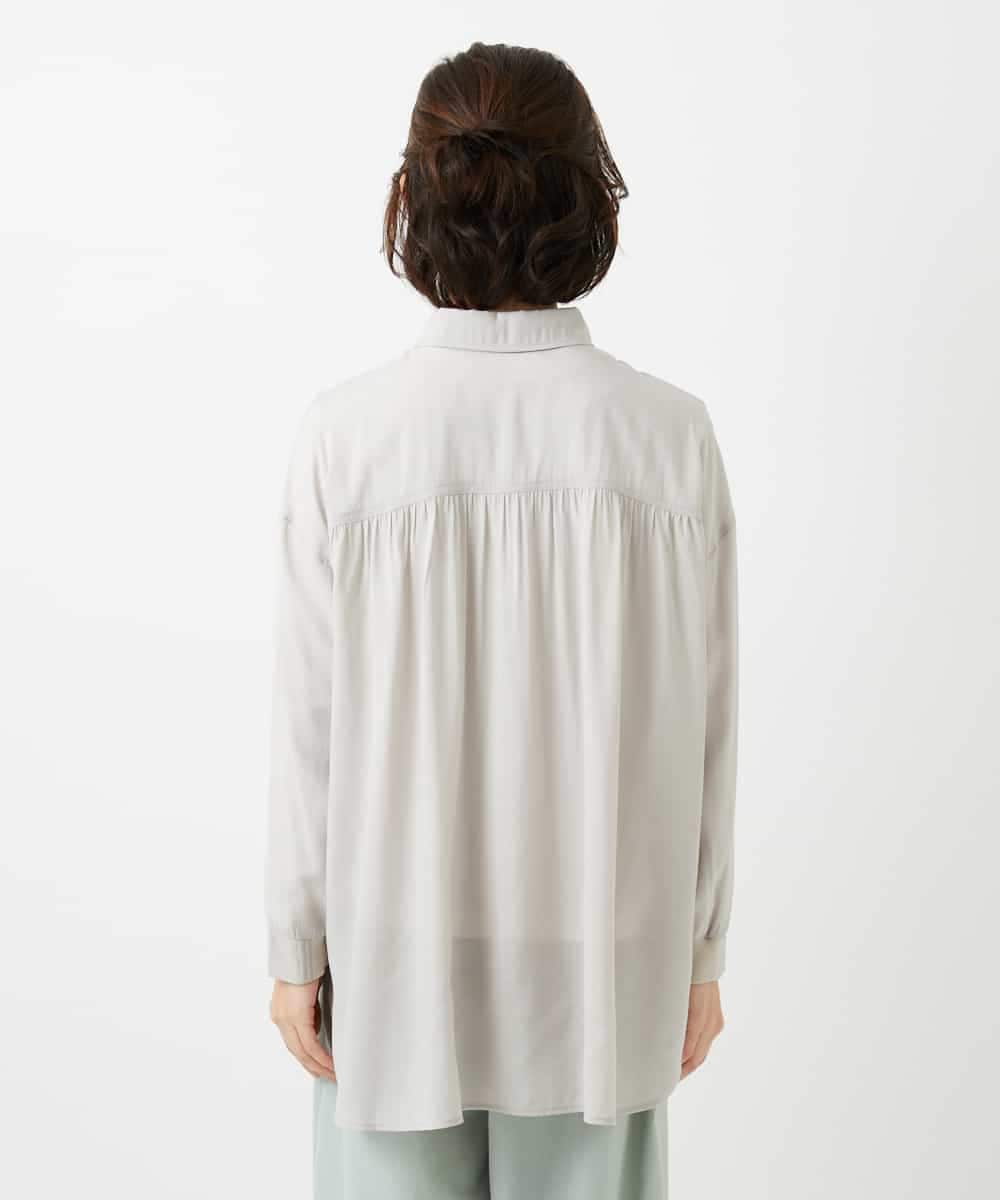 NHBGF84290 GIANNI LO GIUDICE(小さいサイズ)(メゾン ドゥ サンク) シルク混リラックスシャツ ベージュ