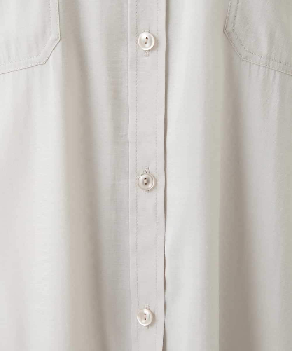 NHBGF84290 GIANNI LO GIUDICE(小さいサイズ)(メゾン ドゥ サンク) シルク混リラックスシャツ ベージュ