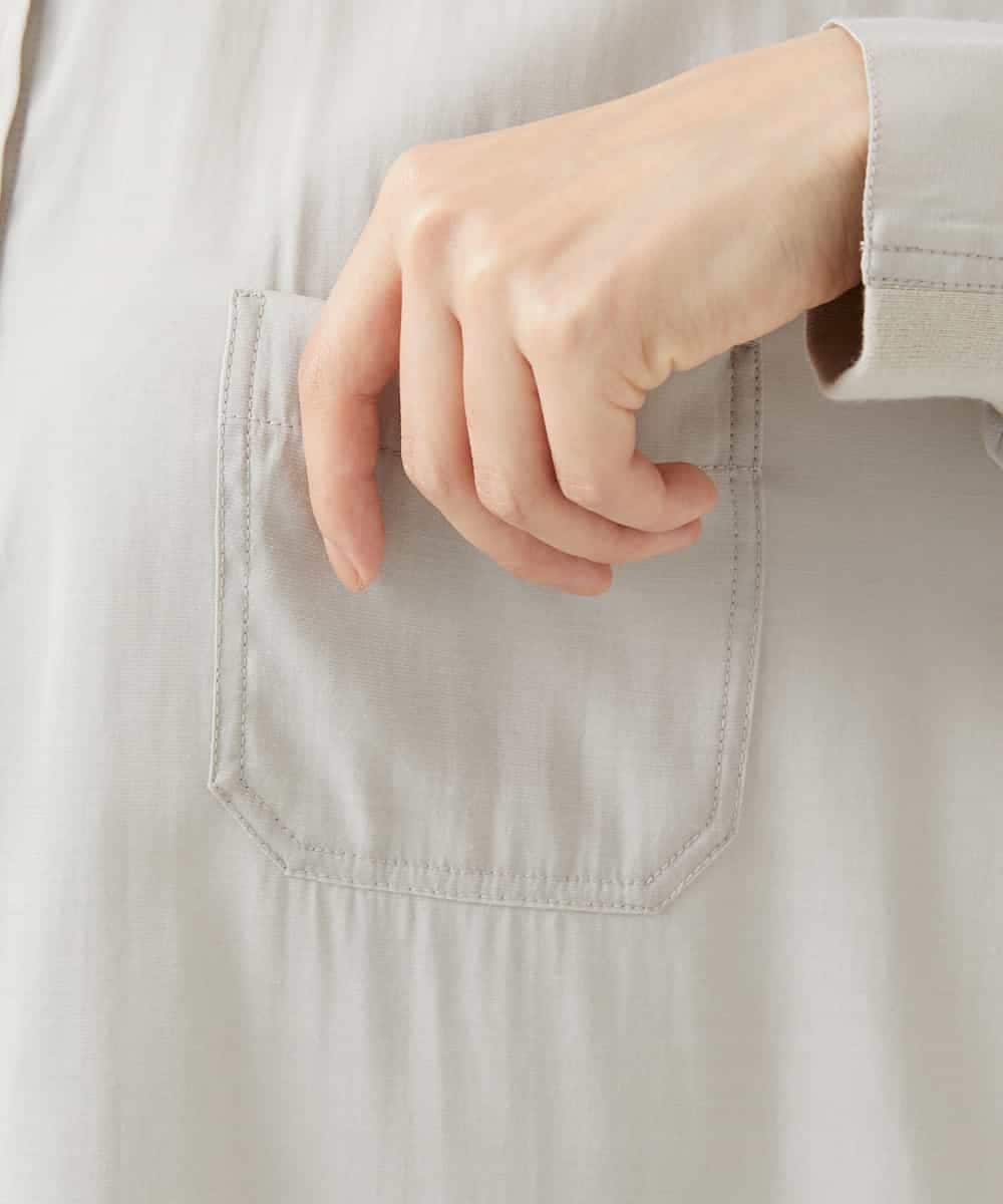 NHBGF84290 GIANNI LO GIUDICE(小さいサイズ)(メゾン ドゥ サンク) シルク混リラックスシャツ ベージュ