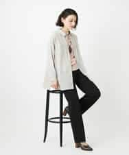 NHBGF84290 GIANNI LO GIUDICE(小さいサイズ)(メゾン ドゥ サンク) シルク混リラックスシャツ ベージュ