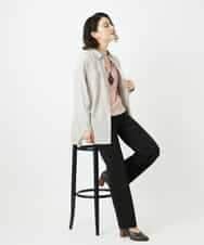 NHBGF84290 GIANNI LO GIUDICE(小さいサイズ)(メゾン ドゥ サンク) シルク混リラックスシャツ ベージュ