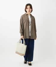 NHBGF84290 GIANNI LO GIUDICE(小さいサイズ)(メゾン ドゥ サンク) シルク混リラックスシャツ ベージュ