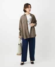 NHBGF84290 GIANNI LO GIUDICE(小さいサイズ)(メゾン ドゥ サンク) シルク混リラックスシャツ ベージュ