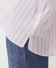 NHBGF85230 GIANNI LO GIUDICE(小さいサイズ)(メゾン ドゥ サンク) シアーストライププルオーバーブラウス ピンク