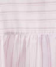 NHBGF85230 GIANNI LO GIUDICE(小さいサイズ)(メゾン ドゥ サンク) シアーストライププルオーバーブラウス ピンク