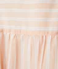 NHBGF85230 GIANNI LO GIUDICE(小さいサイズ)(メゾン ドゥ サンク) シアーストライププルオーバーブラウス ピンク