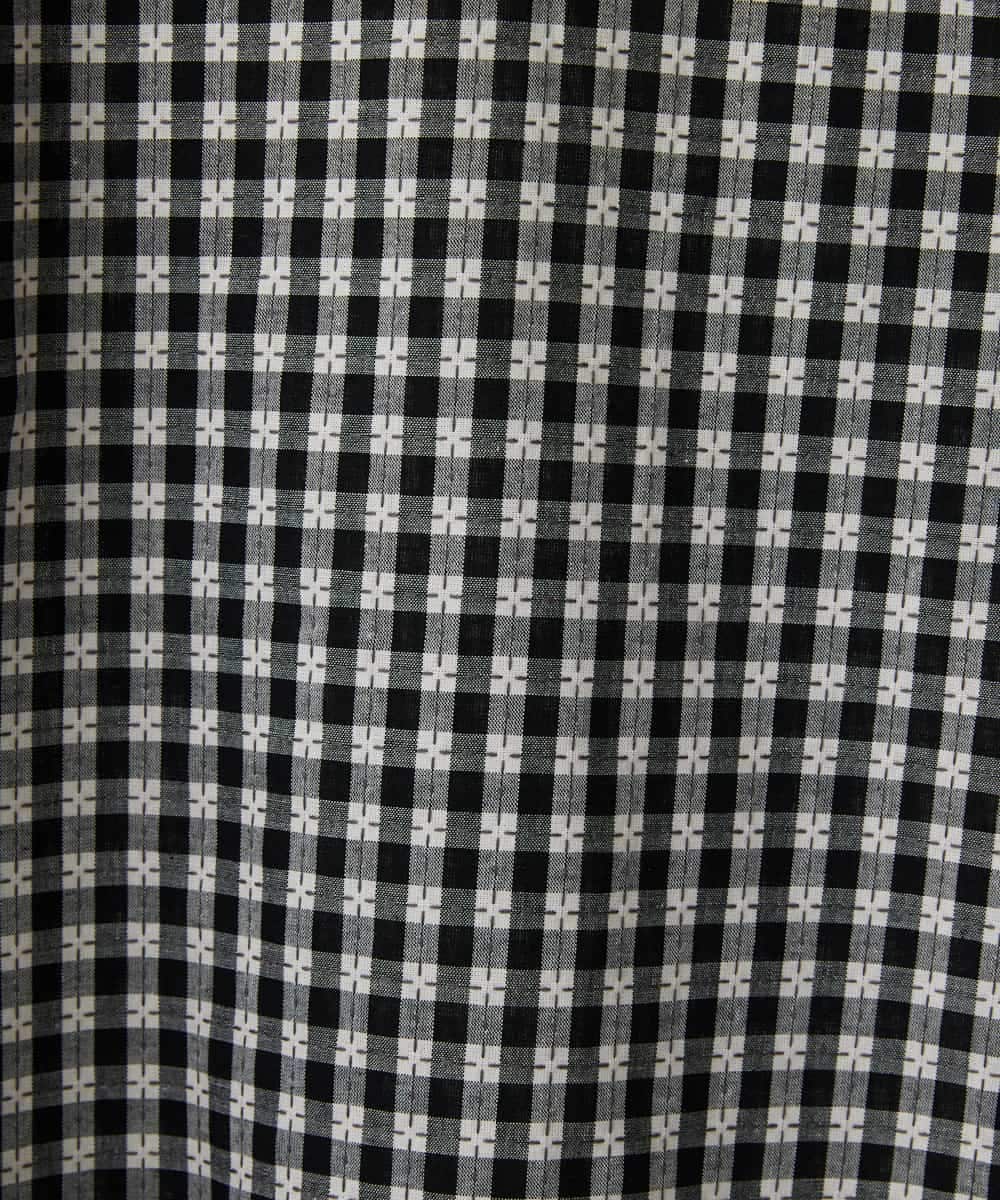 NHBGF87230 GIANNI LO GIUDICE(小さいサイズ)(メゾン ドゥ サンク) ステッチギンガムチェックプルオーバーブラウス カーキ