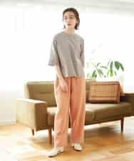 NHBGF87230 GIANNI LO GIUDICE(小さいサイズ)(メゾン ドゥ サンク) ステッチギンガムチェックプルオーバーブラウス カーキ