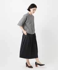 NHBGF87230 GIANNI LO GIUDICE(小さいサイズ)(メゾン ドゥ サンク) ステッチギンガムチェックプルオーバーブラウス カーキ