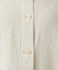 NHBGF88360 GIANNI LO GIUDICE(小さいサイズ)(メゾン ドゥ サンク) 千鳥格子柄リネンコットンブラウス ベージュ