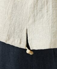 NHBGF88360 GIANNI LO GIUDICE(小さいサイズ)(メゾン ドゥ サンク) 千鳥格子柄リネンコットンブラウス ベージュ