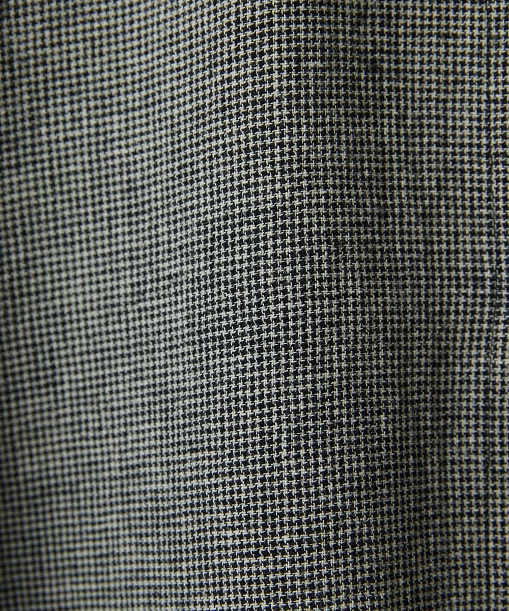 NHBGF88360 GIANNI LO GIUDICE(小さいサイズ)(メゾン ドゥ サンク) 千鳥格子柄リネンコットンブラウス ベージュ