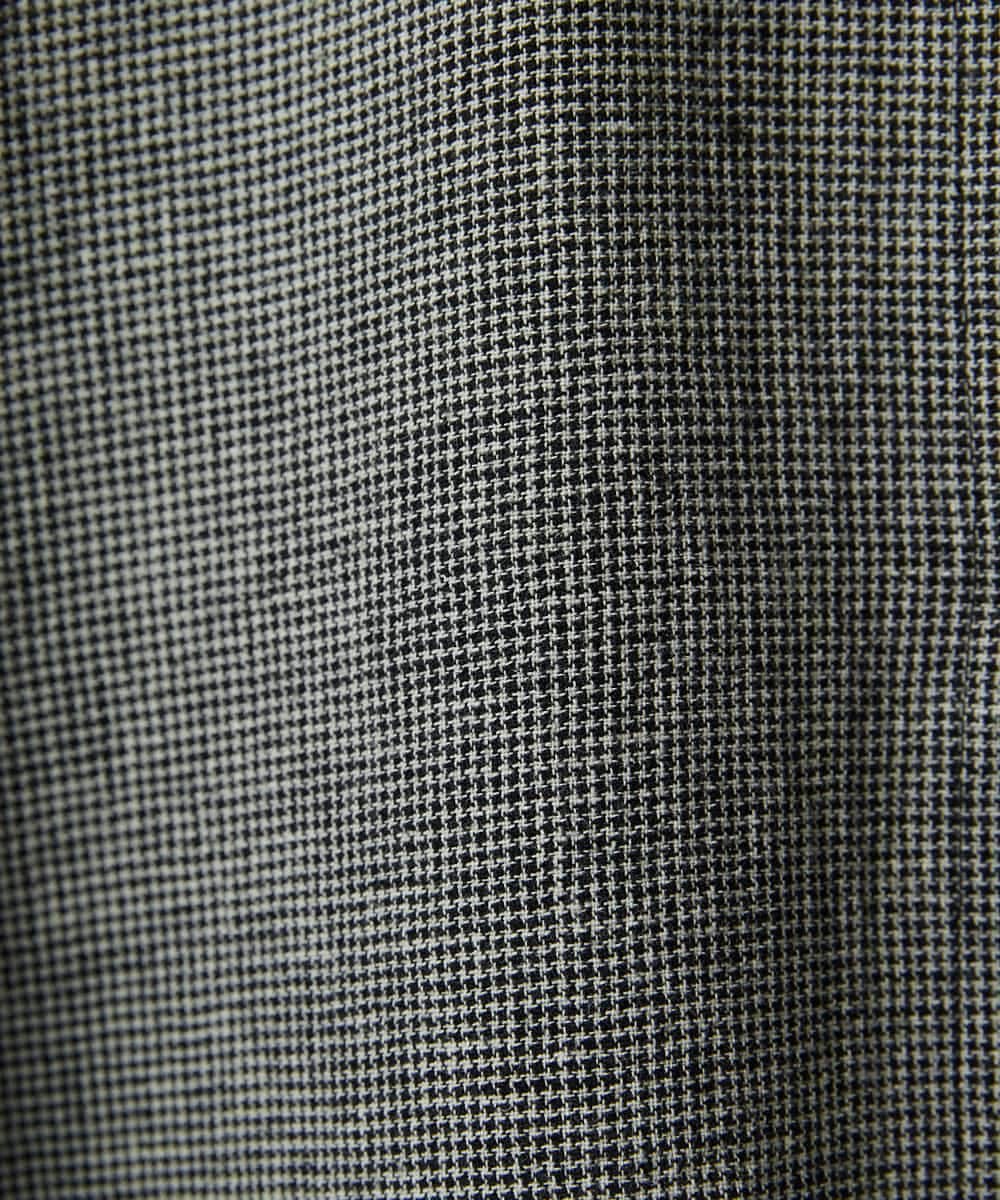 NHBGF88360 GIANNI LO GIUDICE(小さいサイズ)(メゾン ドゥ サンク) 千鳥格子柄リネンコットンブラウス ベージュ