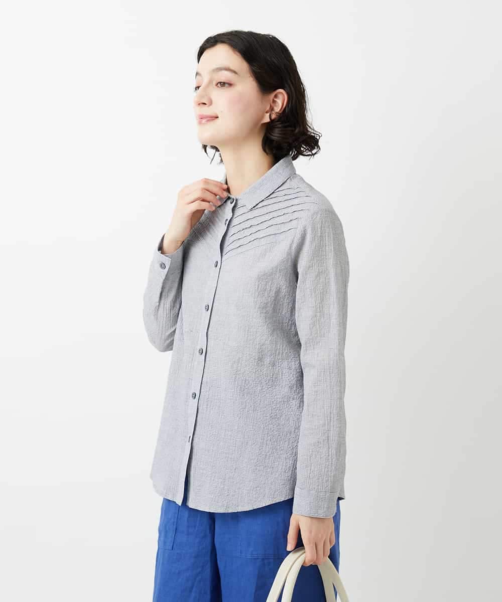 NHBGF89230 GIANNI LO GIUDICE(小さいサイズ)(メゾン ドゥ サンク) ピンタックブラウス オフホワイト