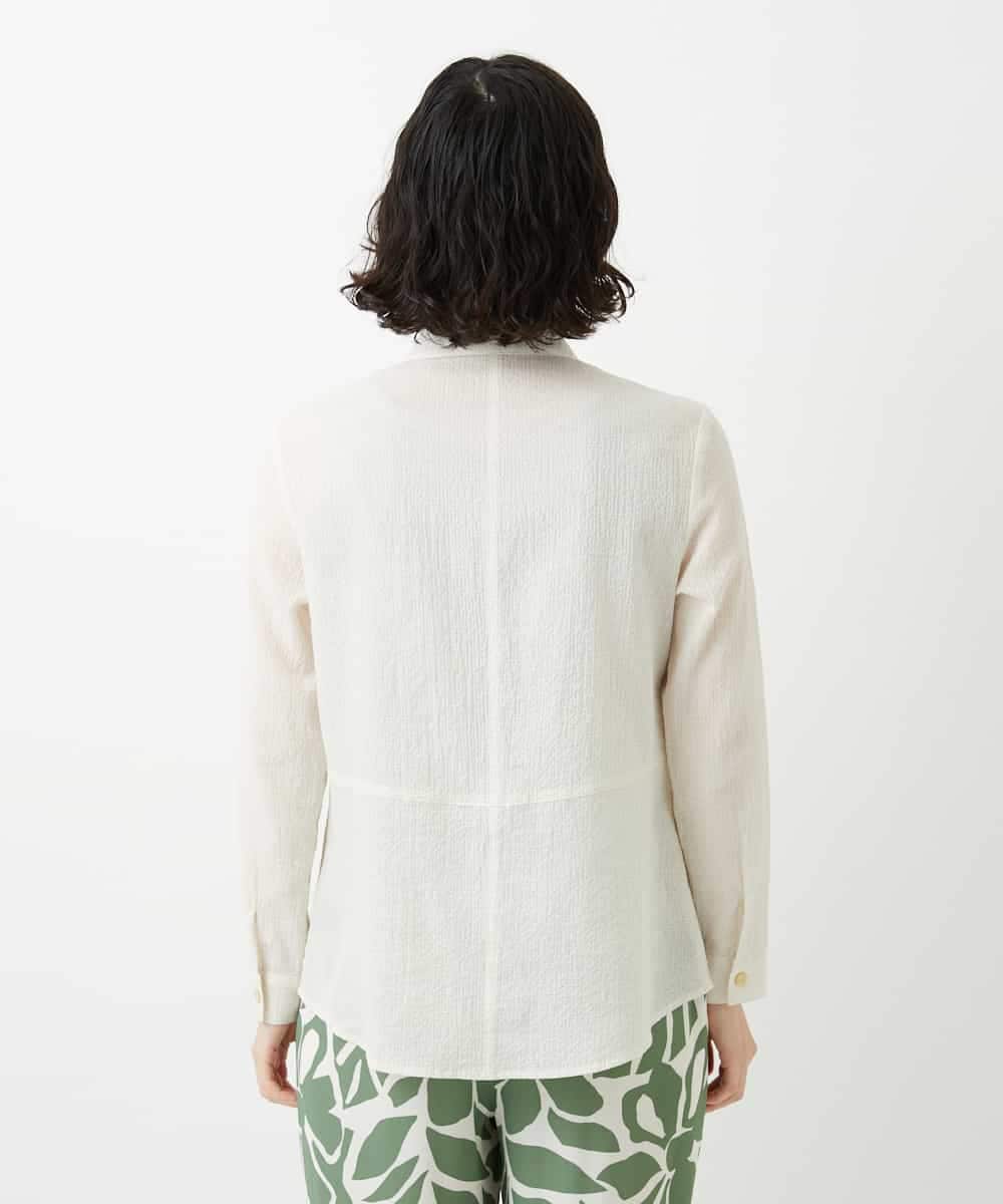 NHBGF89230 GIANNI LO GIUDICE(小さいサイズ)(メゾン ドゥ サンク) ピンタックブラウス オフホワイト