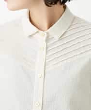 NHBGF89230 GIANNI LO GIUDICE(小さいサイズ)(メゾン ドゥ サンク) ピンタックブラウス オフホワイト