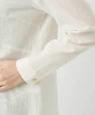 NHBGF89230 GIANNI LO GIUDICE(小さいサイズ)(メゾン ドゥ サンク) ピンタックブラウス オフホワイト