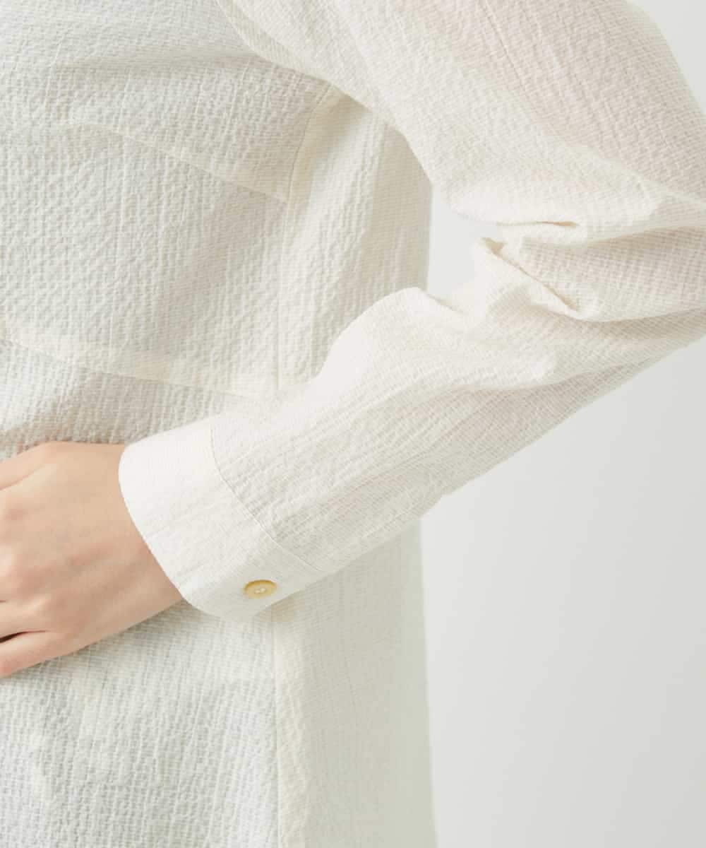 NHBGF89230 GIANNI LO GIUDICE(小さいサイズ)(メゾン ドゥ サンク) ピンタックブラウス オフホワイト