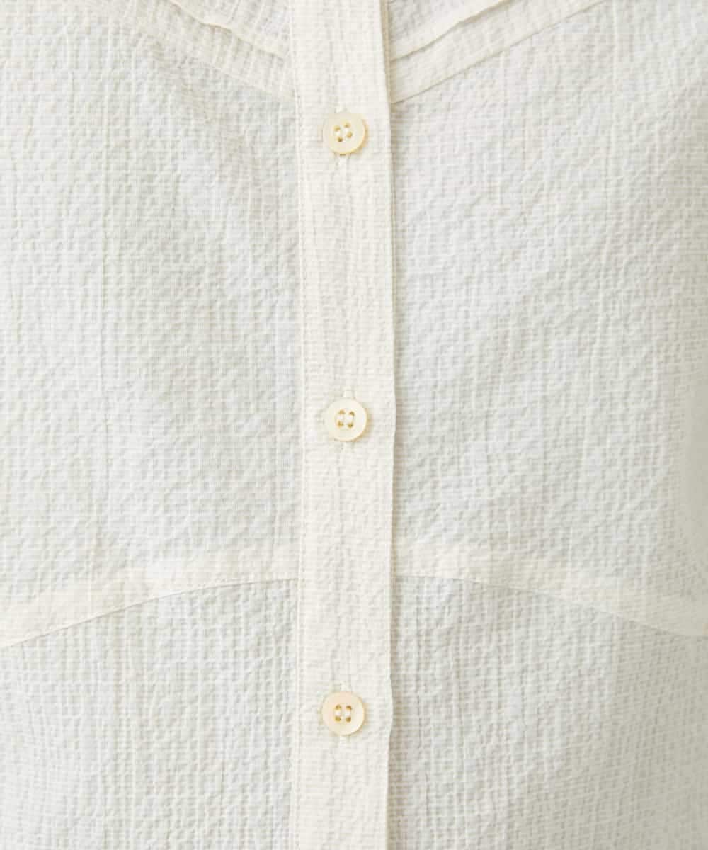 NHBGF89230 GIANNI LO GIUDICE(小さいサイズ)(メゾン ドゥ サンク) ピンタックブラウス オフホワイト