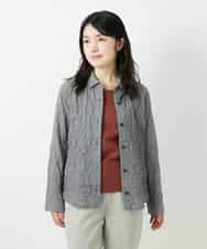 NHBGF90250 GIANNI LO GIUDICE(小さいサイズ)(メゾン ドゥ サンク) コットンシャーリングブラウス ネイビー