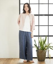 NHBGF91210 GIANNI LO GIUDICE(小さいサイズ)(メゾン ドゥ サンク) エンブロイダリー刺しゅうブラウス ピンク