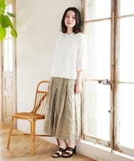 NHBGF91210 GIANNI LO GIUDICE(小さいサイズ)(メゾン ドゥ サンク) エンブロイダリー刺しゅうブラウス ピンク