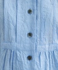 NHBGS02270 GIANNI LO GIUDICE(小さいサイズ)(メゾン ドゥ サンク) [洗える]コットンシャンブレーロングブラウス ライトブルー