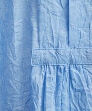 NHBGS02270 GIANNI LO GIUDICE(小さいサイズ)(メゾン ドゥ サンク) [洗える]コットンシャンブレーロングブラウス ライトブルー