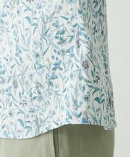 NHBGU80230 GIANNI LO GIUDICE(小さいサイズ)(メゾン ドゥ サンク) LIBERTYプリントシャツブラウス（MEGUMI） ライトブルー系