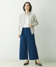 NHBGU80230 GIANNI LO GIUDICE(小さいサイズ)(メゾン ドゥ サンク) LIBERTYプリントシャツブラウス（MEGUMI） ライトブルー系
