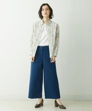 NHBGU80230 GIANNI LO GIUDICE(小さいサイズ)(メゾン ドゥ サンク) LIBERTYプリントシャツブラウス（MEGUMI） ライトブルー系