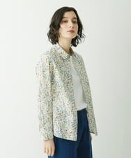 NHBGU80230 GIANNI LO GIUDICE(小さいサイズ)(メゾン ドゥ サンク) LIBERTYプリントシャツブラウス（MEGUMI） ライトブルー系